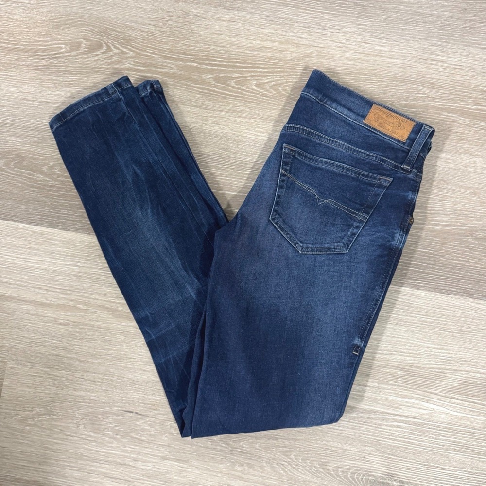 Diesel Grupee Jean Womens 30 Blue Super Slim Skinny Low Waist Wash 0845S Stretch